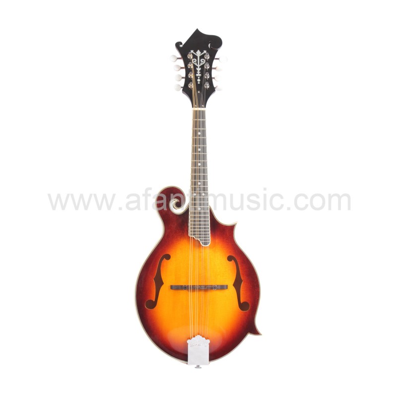 All solid maple wood body Spruce top F Style Mandolin Guitar