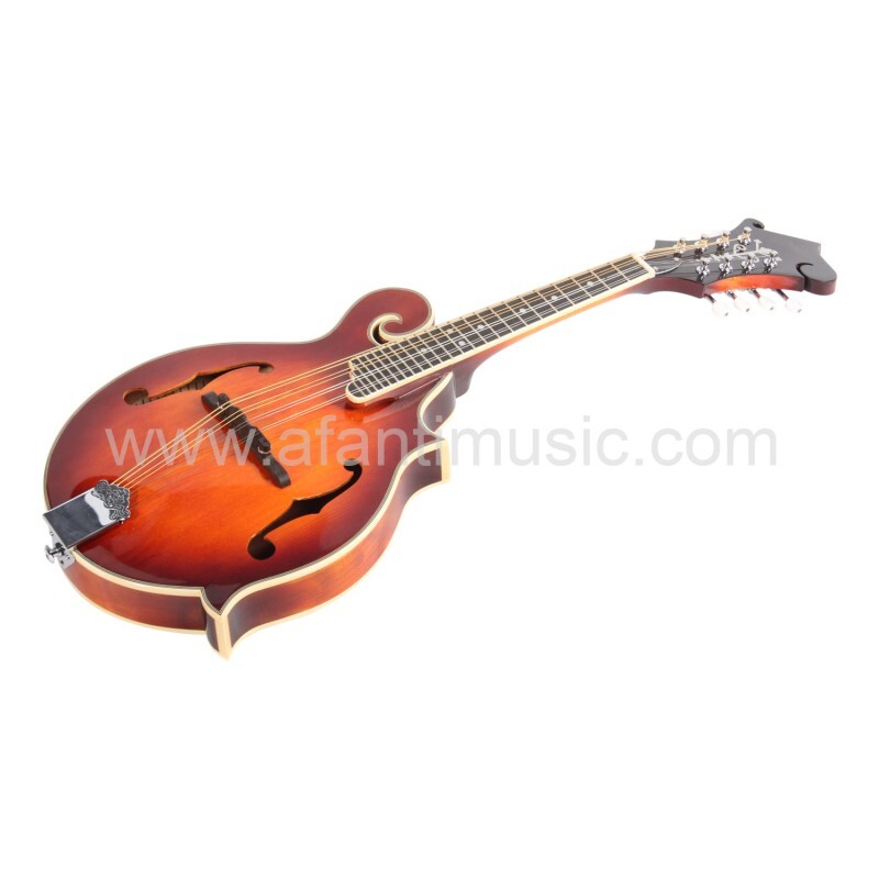 All solid wood body Spruce top F Style Mandolin Guitar