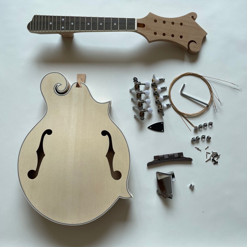 Afanti Plywood Spruce Top F Style Mandolin Kit Afanti Plywood Spruce Top F Style Mandolin Kit