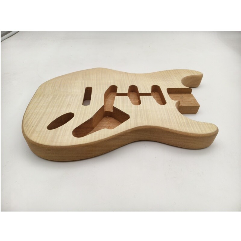Afanti Replacement Mahogany with Flamed Maple Veneer St Electric Guitar Body