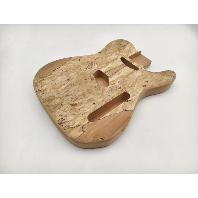 Afanti Unfinished Mahogany with Spalted Maple Veneer TL Electric Guitar Body