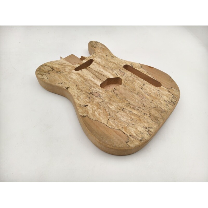 Afanti Unfinished Mahogany with Spalted Maple Veneer TL Electric Guitar Body