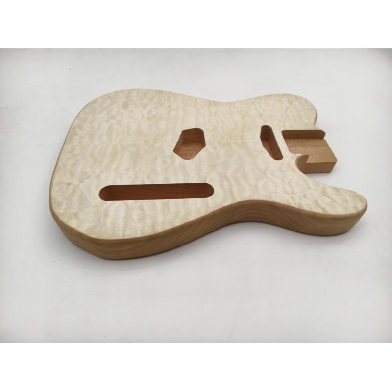 Afanti Mahogany Electric Guitar Body with Quilted Maple Veneer for TL Style Guitar