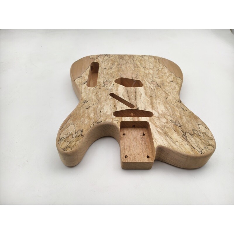 Afanti Unfinished Mahogany with Spalted Maple Veneer TL Guitar Body