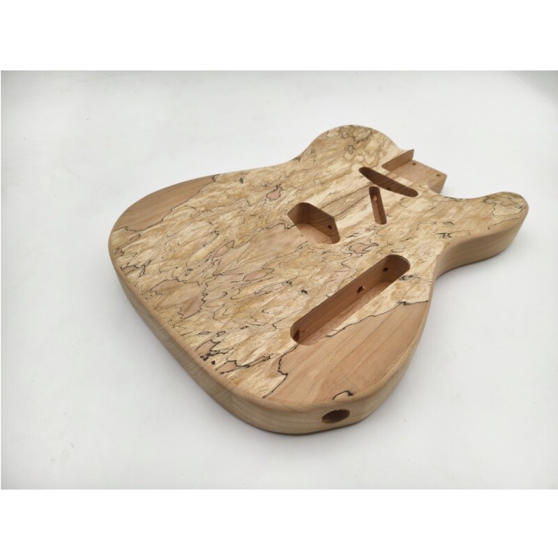 Afanti Unfinished Mahogany with Spalted Maple Veneer TL Guitar Body