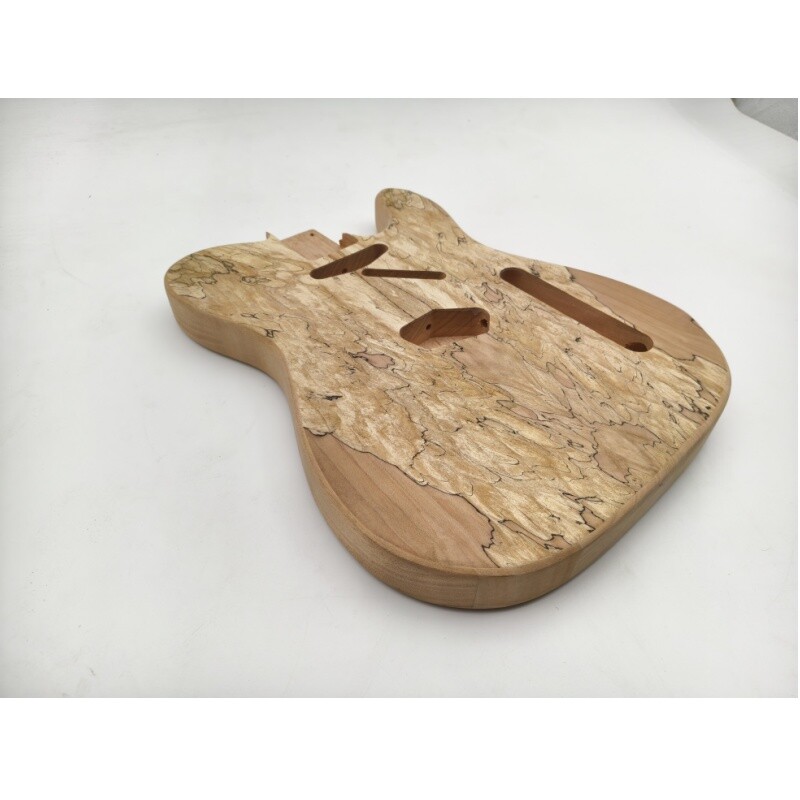 Afanti Unfinished Mahogany with Spalted Maple Veneer TL Guitar Body