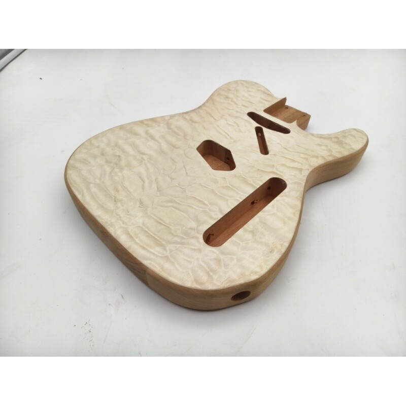 Afanti Unfinished Mahogany with Quilted Maple Veneer TL Electric Guitar Body