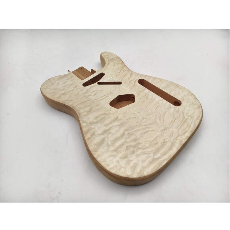 Afanti Unfinished Mahogany with Quilted Maple Veneer TL Electric Guitar Body