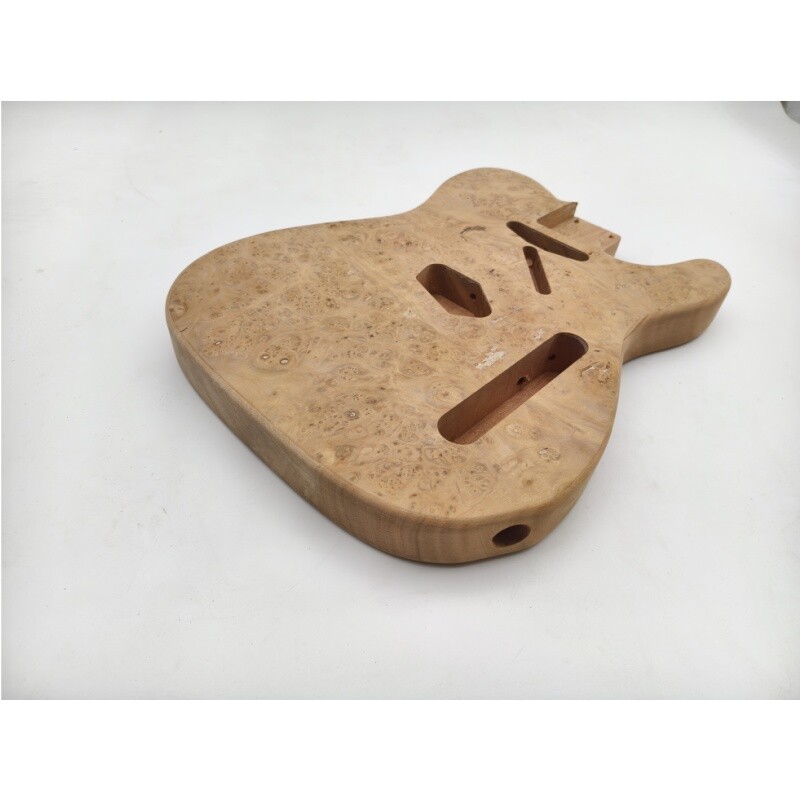 Afanti Unfinished Mahogany with Poplar Burl Veneer TL Guitar Body