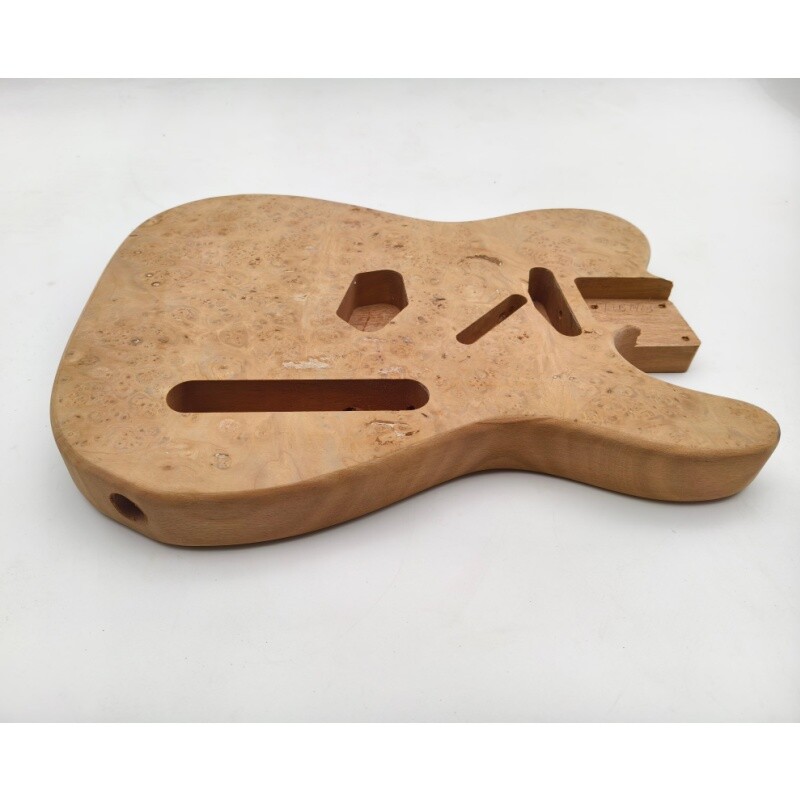 Afanti Unfinished Mahogany with Poplar Burl Veneer TL Guitar Body