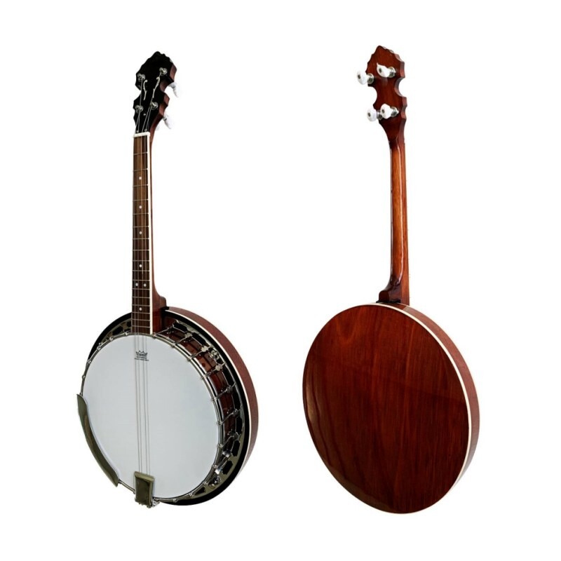 Afanti 4 String Mahogany Rim Short Scale Tenor Banjo