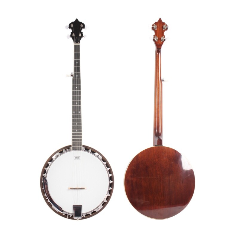 Afanti Remo Drum Head Mahogany Resonator Rim 5 String Banjo