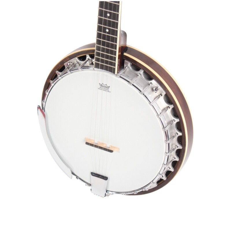Afanti Remo Drum Head Mahogany Resonator Rim 5 String Banjo