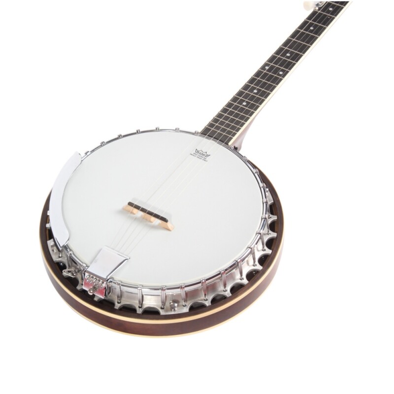 Afanti Remo Drum Head Mahogany Resonator Rim 5 String Banjo