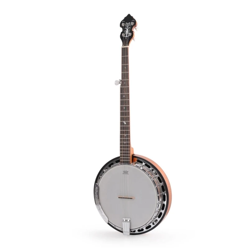 Afanti Bronze Tone Ring Flamed Maple Resonator 5 String Banjo