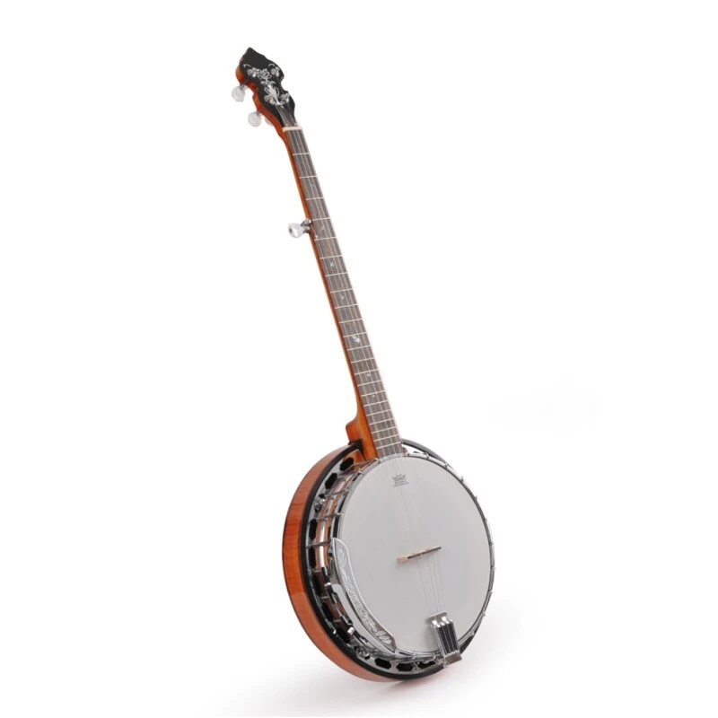 Afanti Bronze Tone Ring Flamed Maple Resonator 5 String Banjo