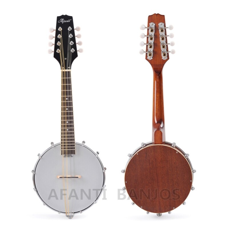 Afanti 8 Strings Mahogany Mandolin Banjo