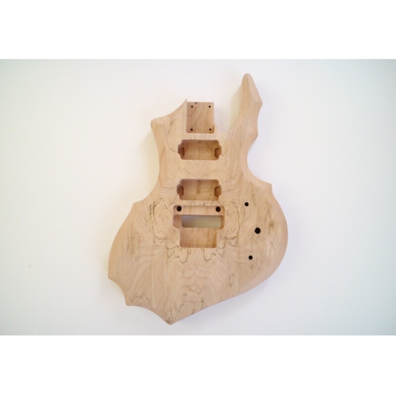 Afanti Ash Body with Spalted Maple Veneer Electric Guitar Kit