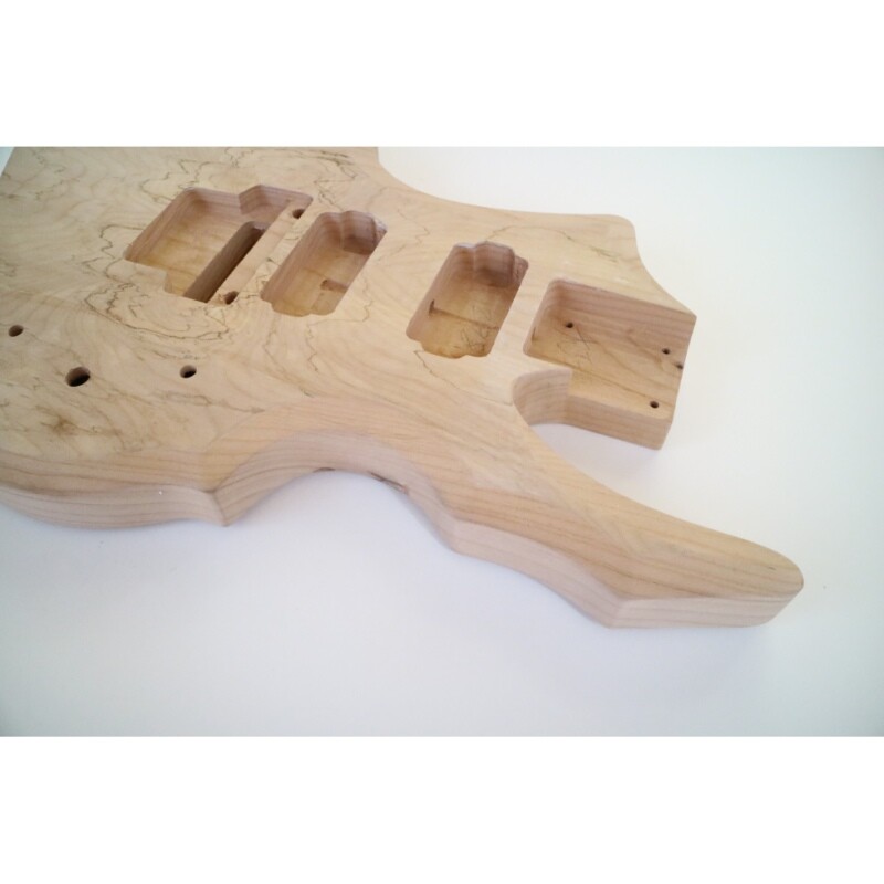 Afanti Ash Body with Spalted Maple Veneer Electric Guitar Kit