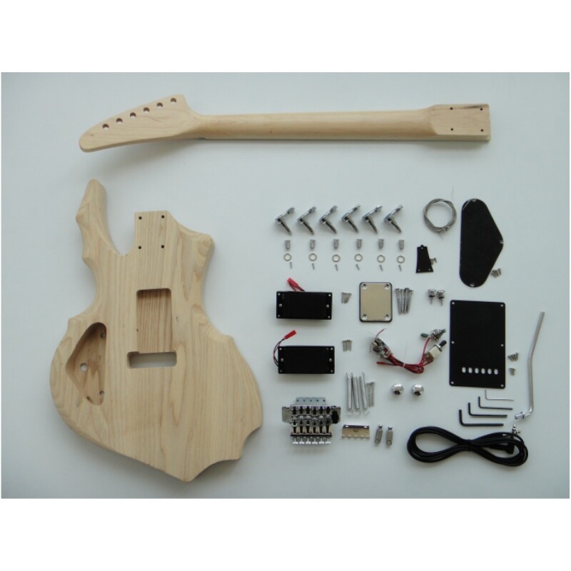 Afanti Ash Body Maple Neck with Rosewood Fingerboard Unfinished Guitar Kit