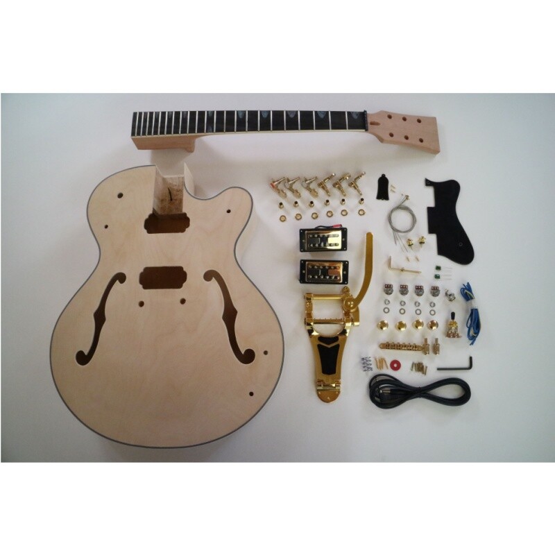 Afanti Maple Plywood Body Hollow Unfinished Electric Guitar Kit