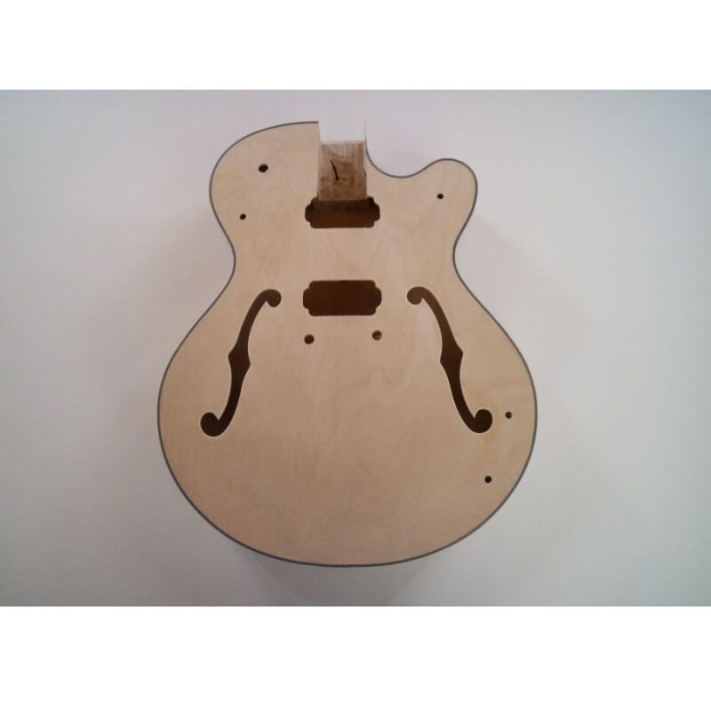 Afanti Maple Plywood Body Hollow Unfinished Electric Guitar Kit