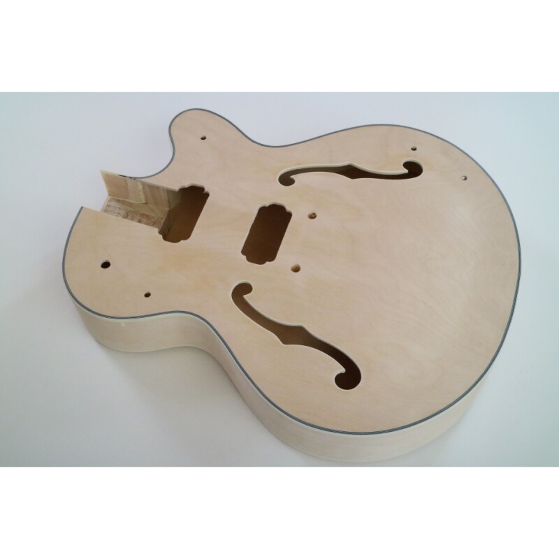 Afanti Maple Plywood Body Hollow Unfinished Electric Guitar Kit