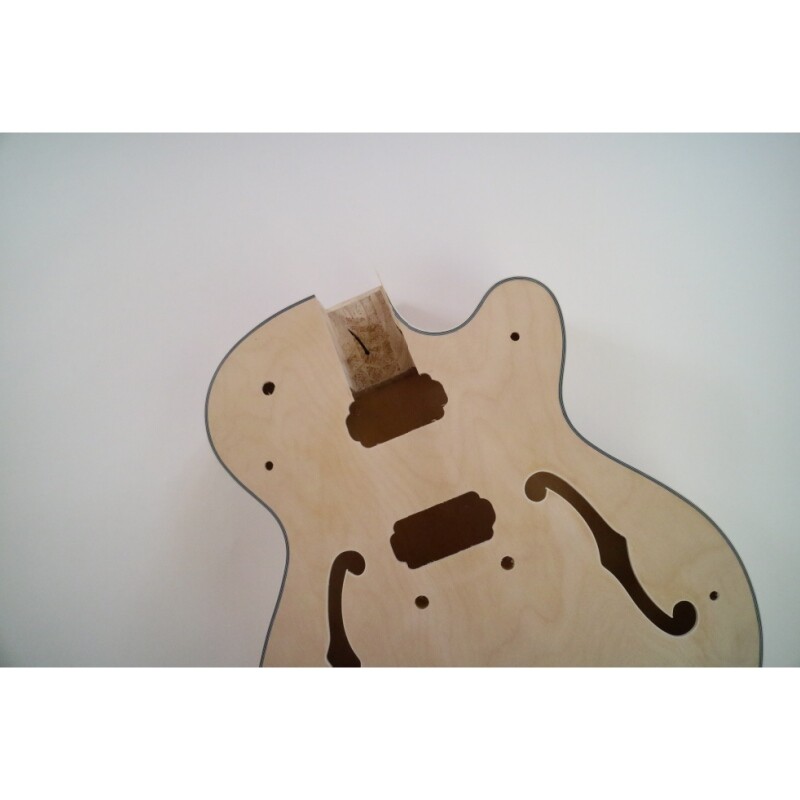 Afanti Maple Plywood Body Hollow Unfinished Electric Guitar Kit