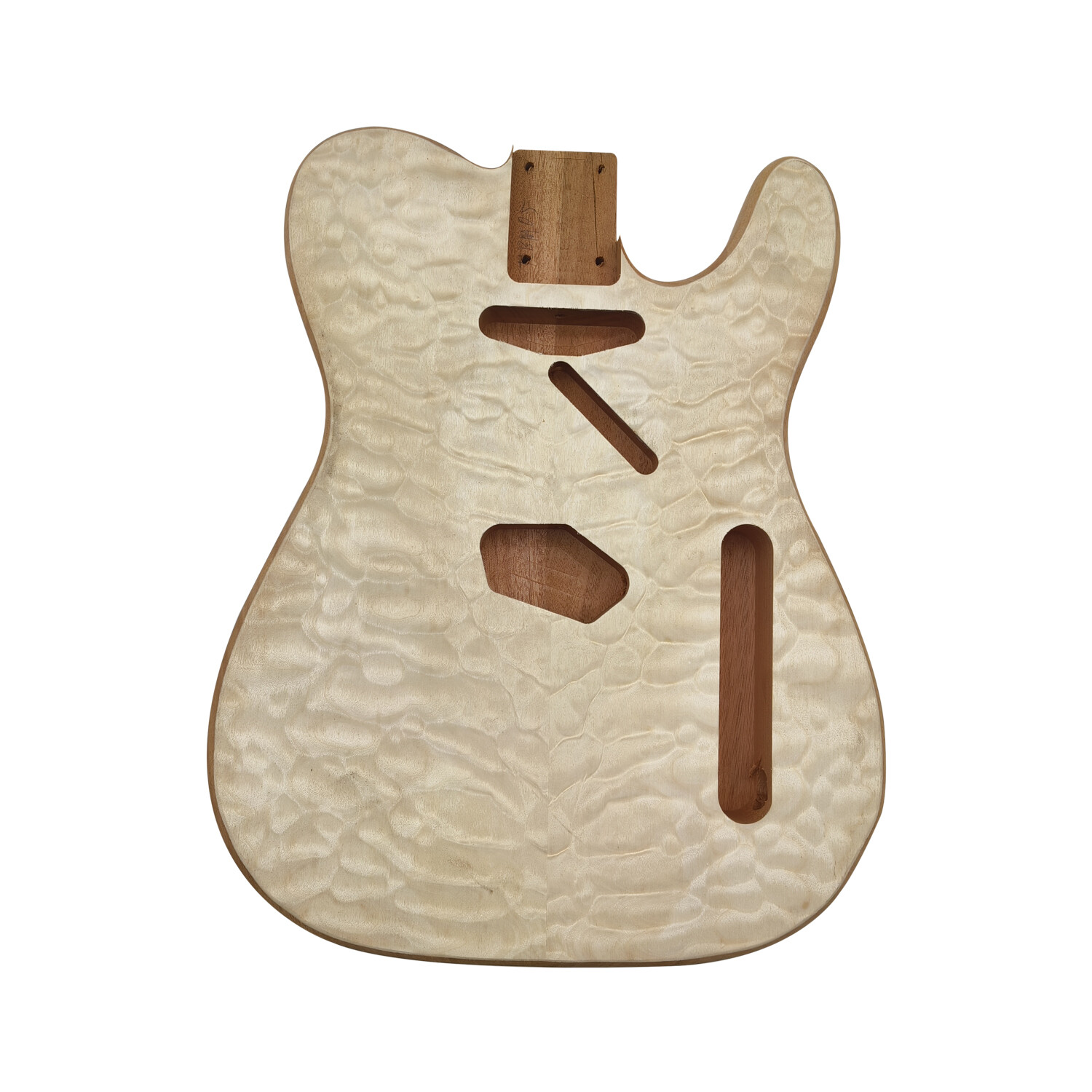 Afanti Unfinished Mahogany with Quilted Maple Veneer TL Electric Guitar Body Afanti Unfinished Mahogany with Quilted Maple Veneer TL Electric Guitar Body