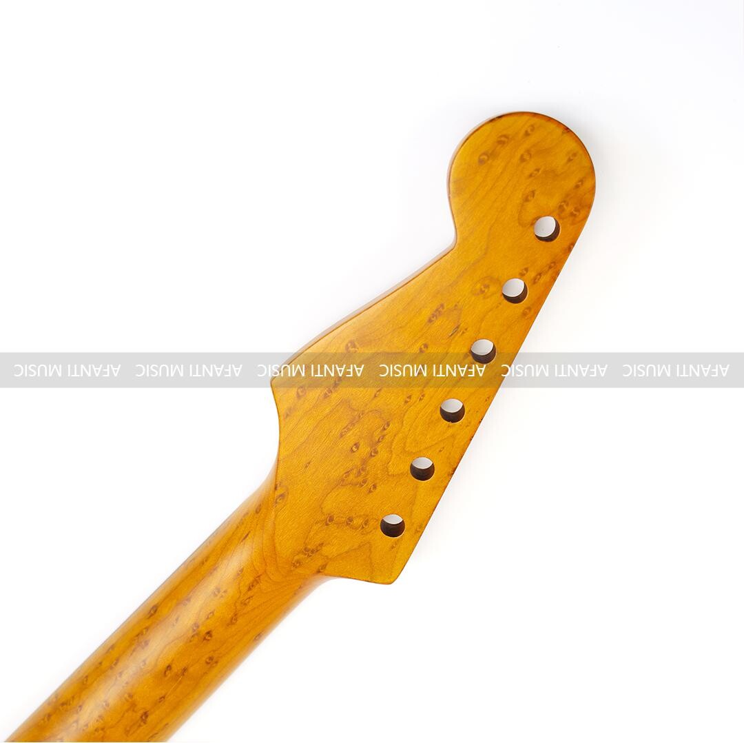 Afanti 22 Frets Top Roasted Birdseye Maple  ST Style Electric Guitar Neck