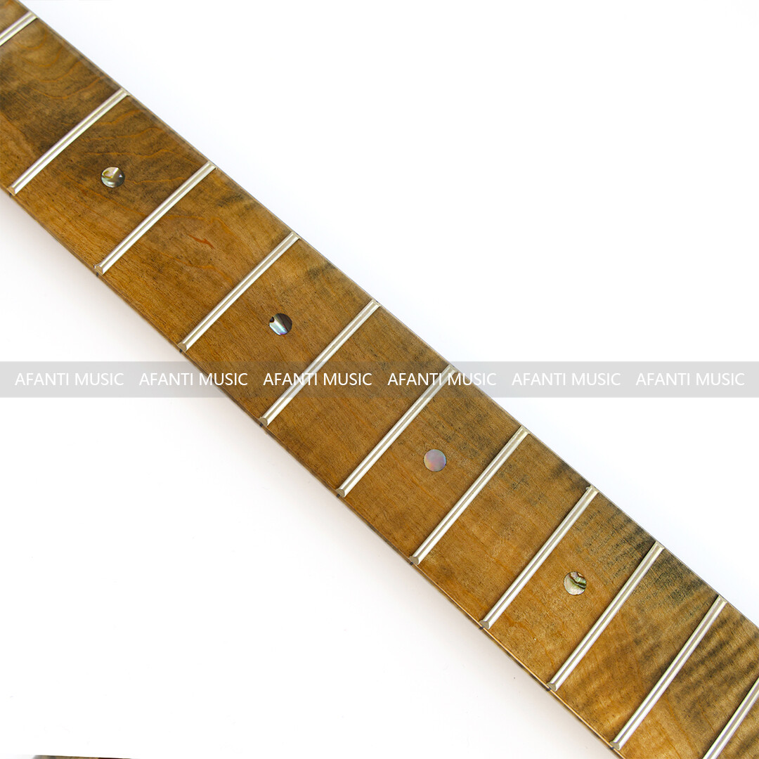 Afanti 21 Frets Glossy Flamed Maple TL Electric Guitar Neck
