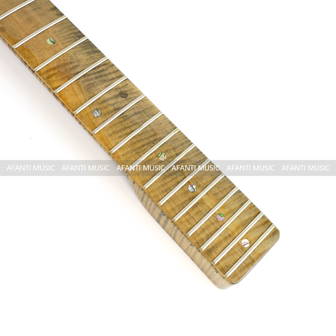 Afanti 21 Frets Glossy Flamed Maple TL Electric Guitar Neck