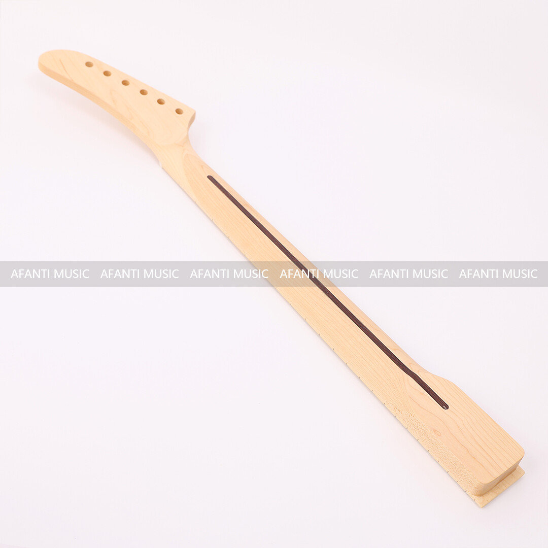Afanti Banana Shape Headstock 24 Frets Maple Electric Guitar Neck 