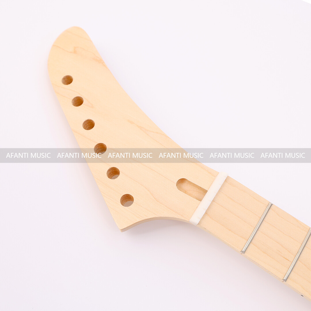 Afanti Banana Shape Headstock 24 Frets Maple Electric Guitar Neck 