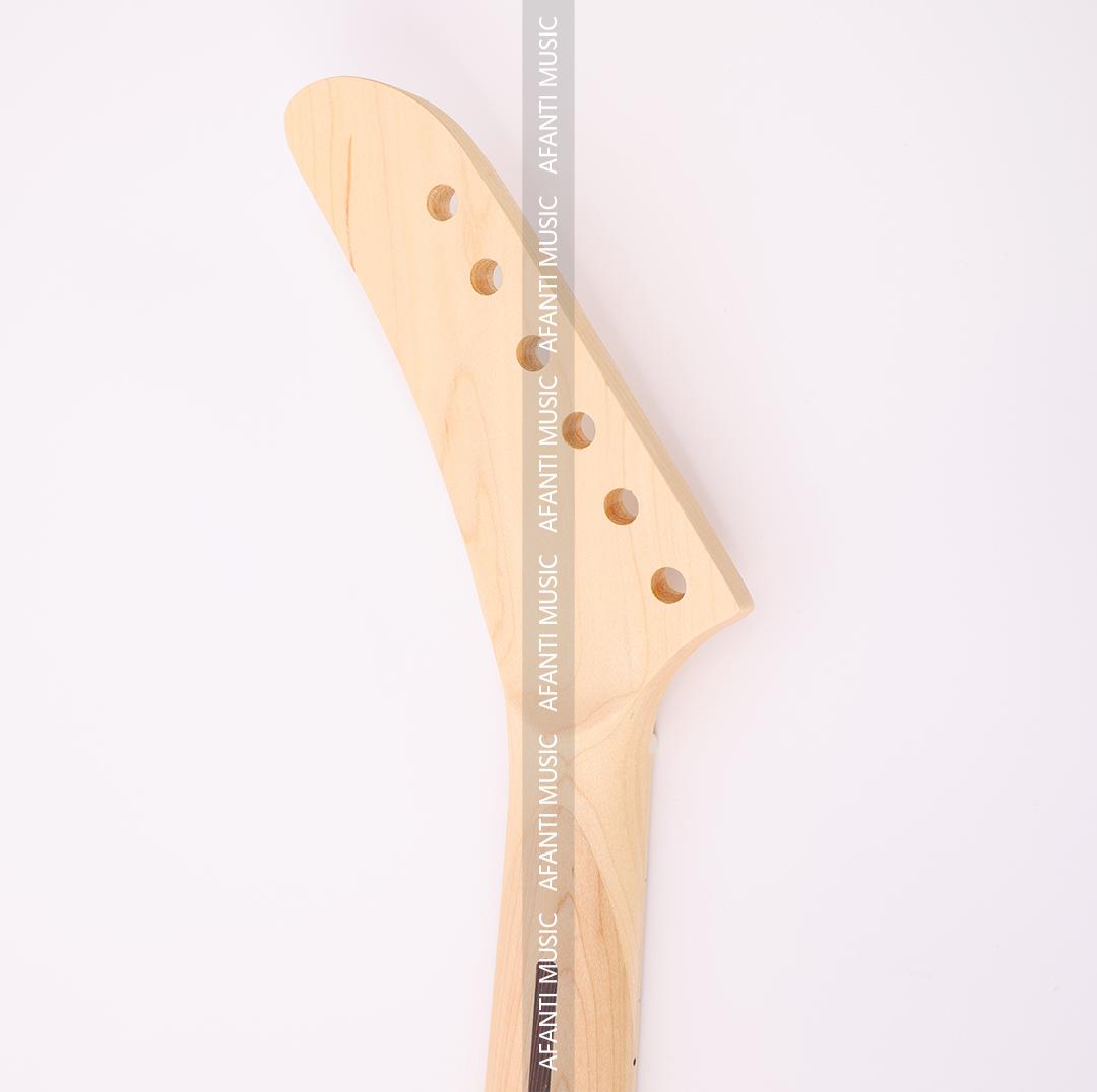 Afanti Banana Shape Headstock 24 Frets Maple Electric Guitar Neck 