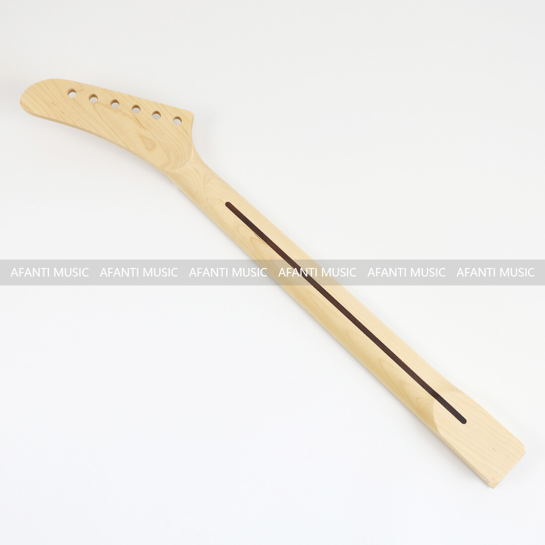 Afanti 24 Frets Banana Shape Headstock  Electric Guitar Neck 