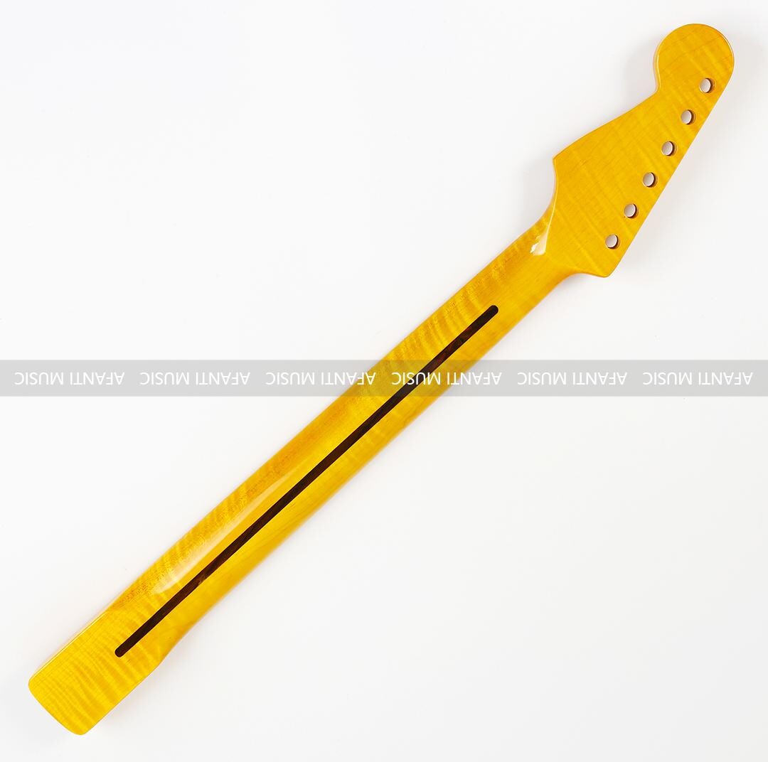 Afanti 21 Frets Flamed Maple ST Guitar Neck