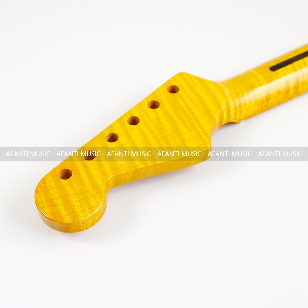 Afanti 21 Frets Flamed Maple ST Guitar Neck