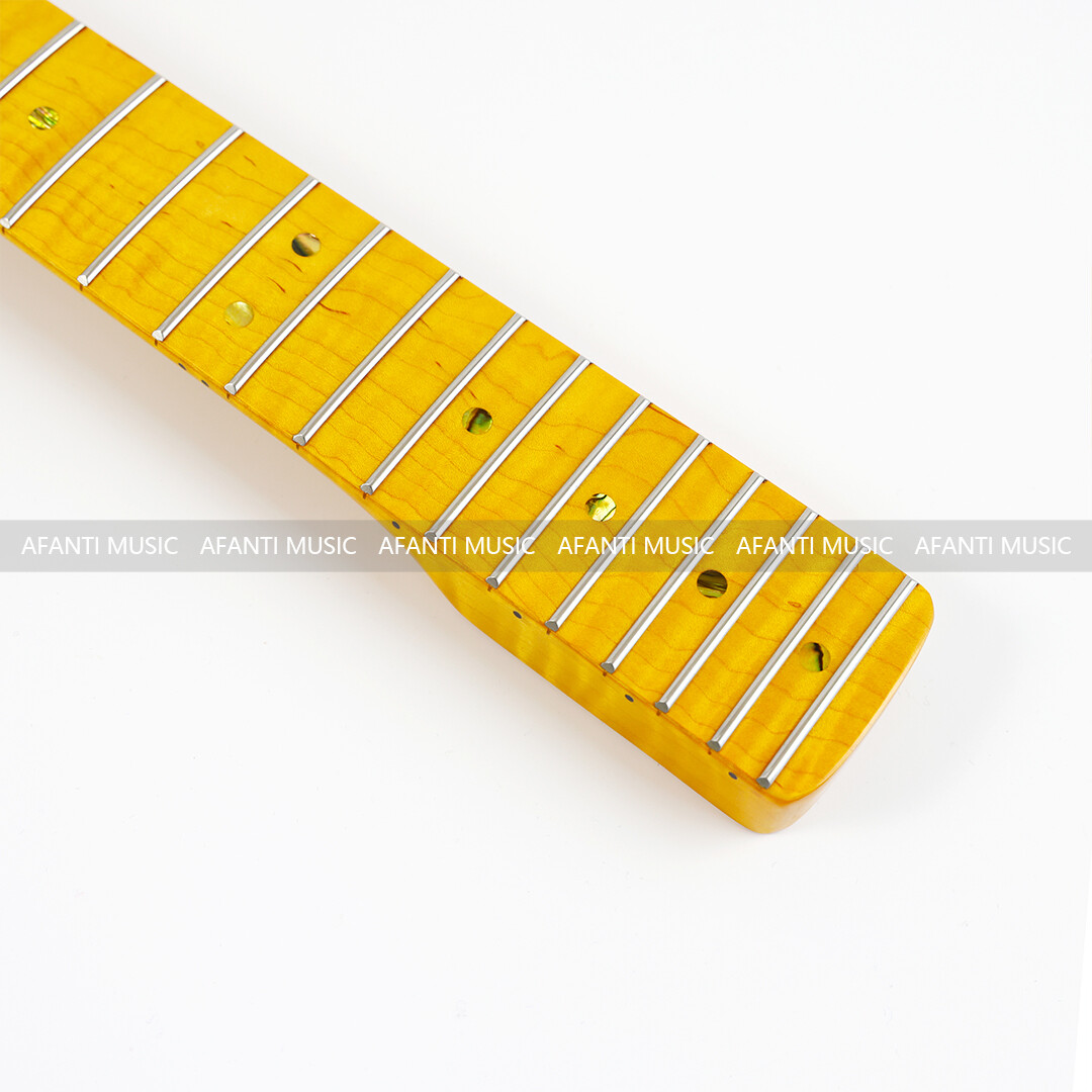 Afanti 21 Frets Flamed Maple ST Guitar Neck