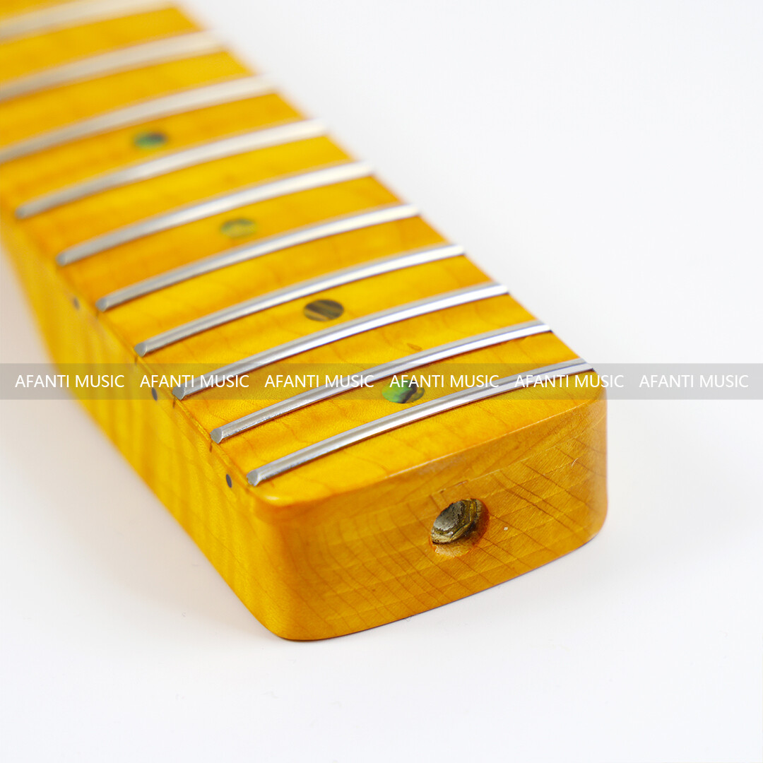 Afanti 21 Frets Flamed Maple ST Guitar Neck