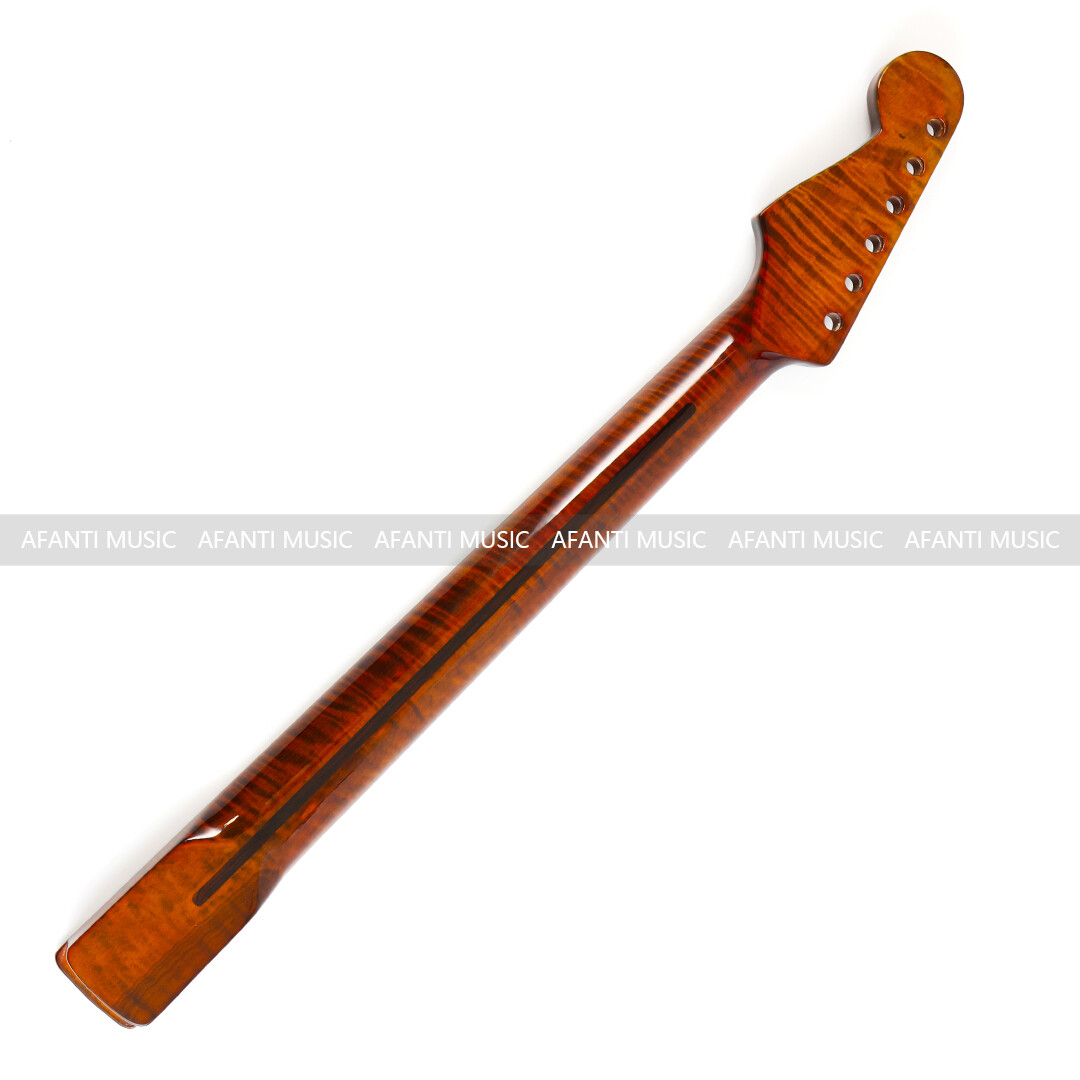Afanti 22 Frets Flamed Maple ST Electric Guitar Neck