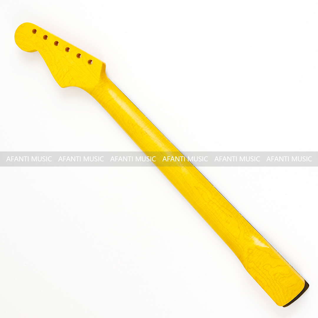 Afanti 22 Frets Flamed Maple ST Style Guitar Neck