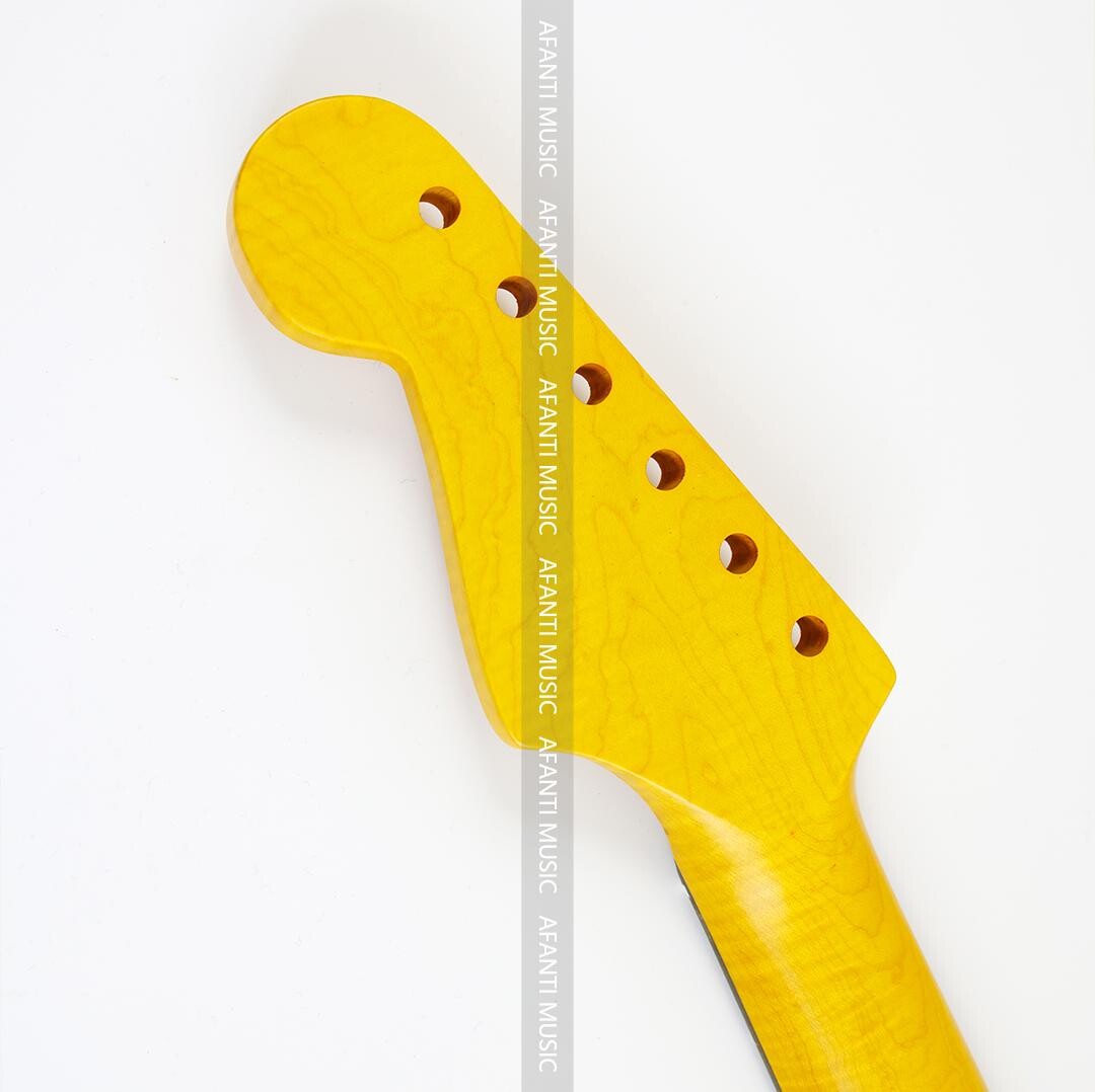 Afanti 22 Frets Flamed Maple ST Style Guitar Neck