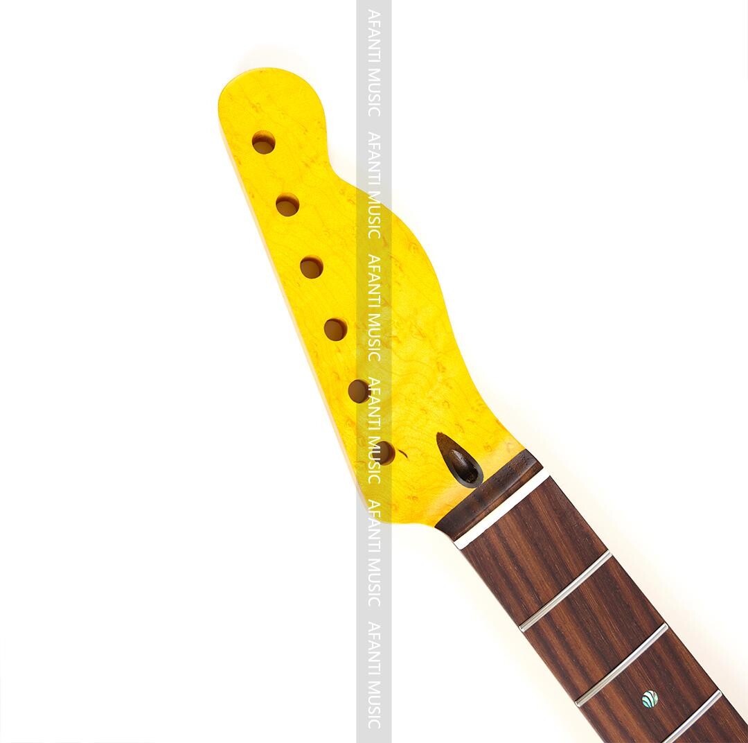 Afanti 22 Frets Birdseye Maple and Flamed Maple TL Guitar Neck