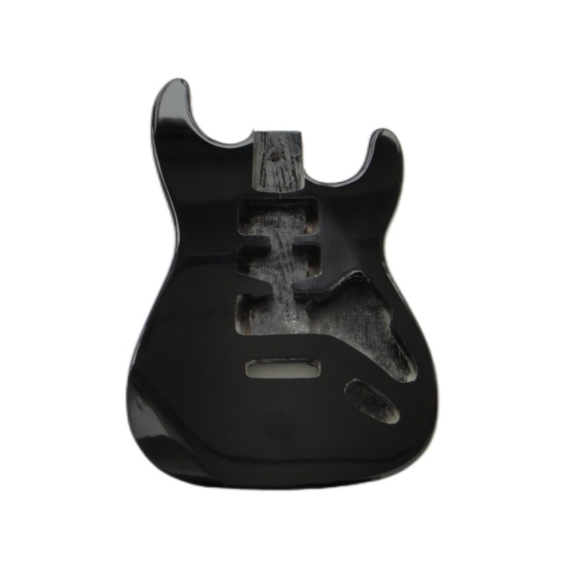 Afanti Gloss Finished Black HSH Basswood Replacement St Guitar Body