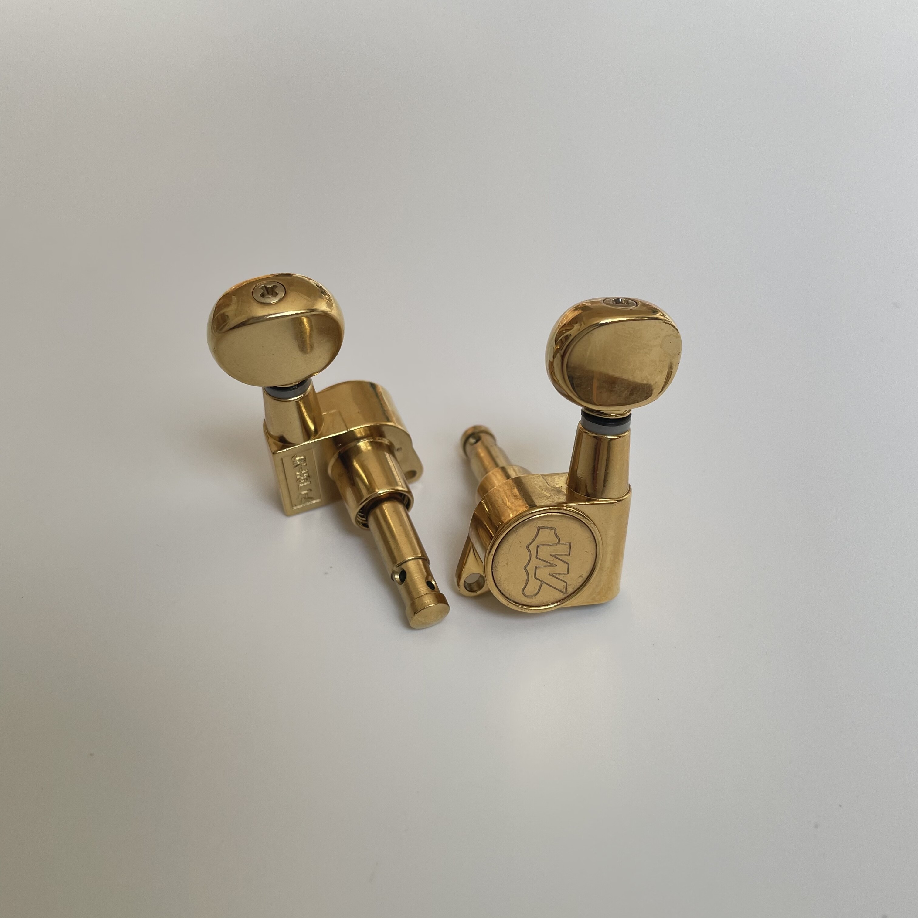 Afanti 6L Inline Gold Guitar Tuner for 10mm Machine Head Holes Electric Guitars