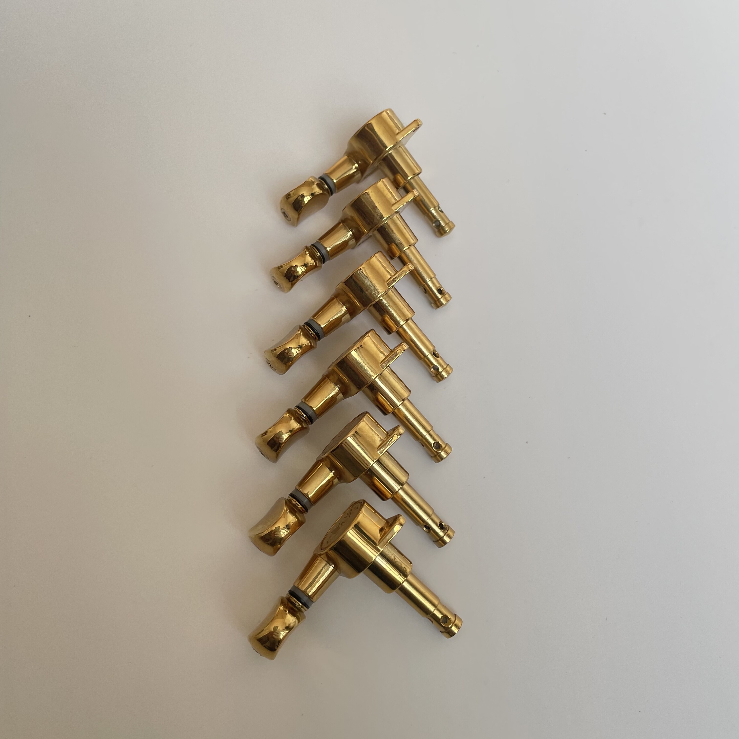 Afanti 6L Inline Gold Guitar Tuner for 10mm Machine Head Holes Electric Guitars