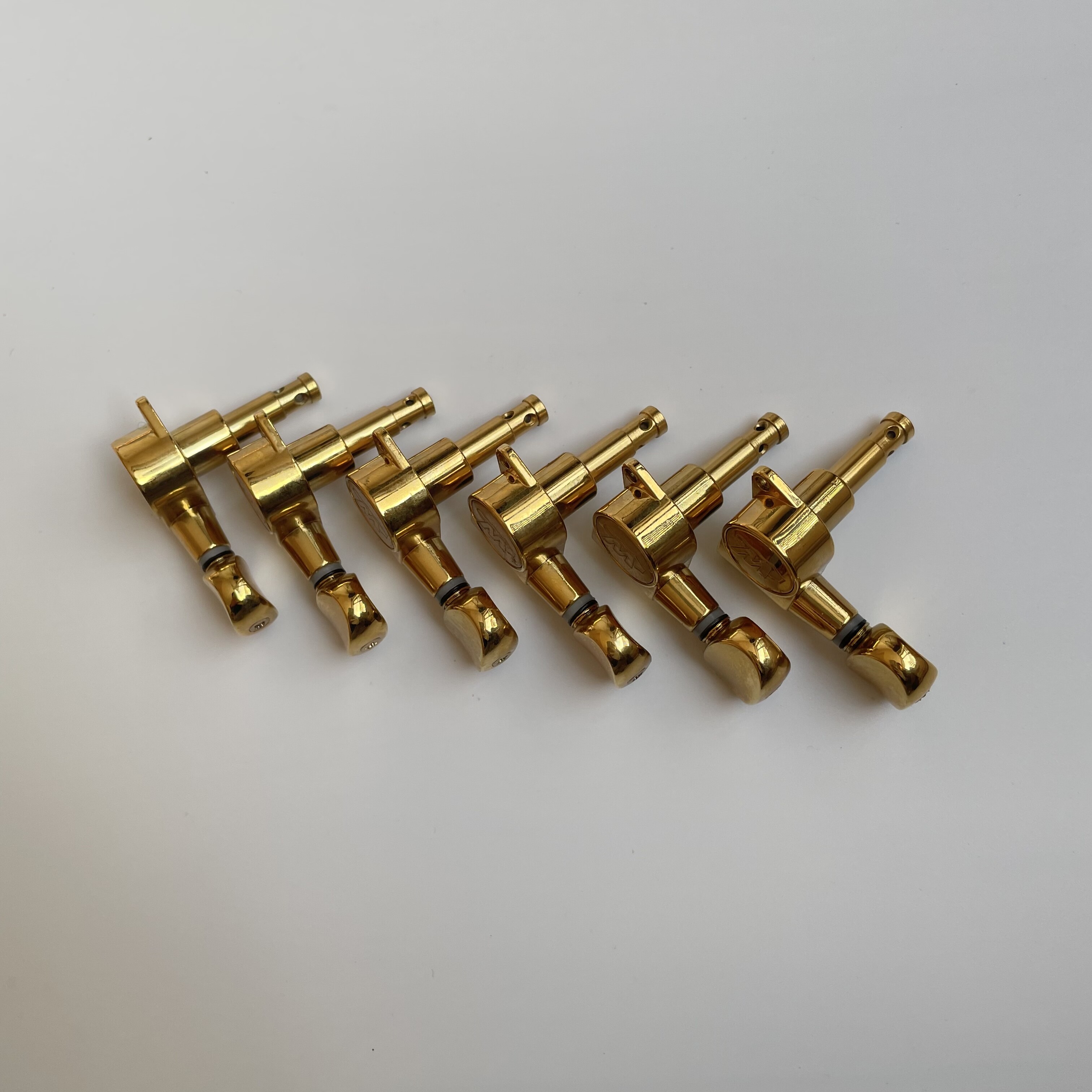 Afanti 6L Inline Gold Guitar Tuner for 10mm Machine Head Holes Electric Guitars