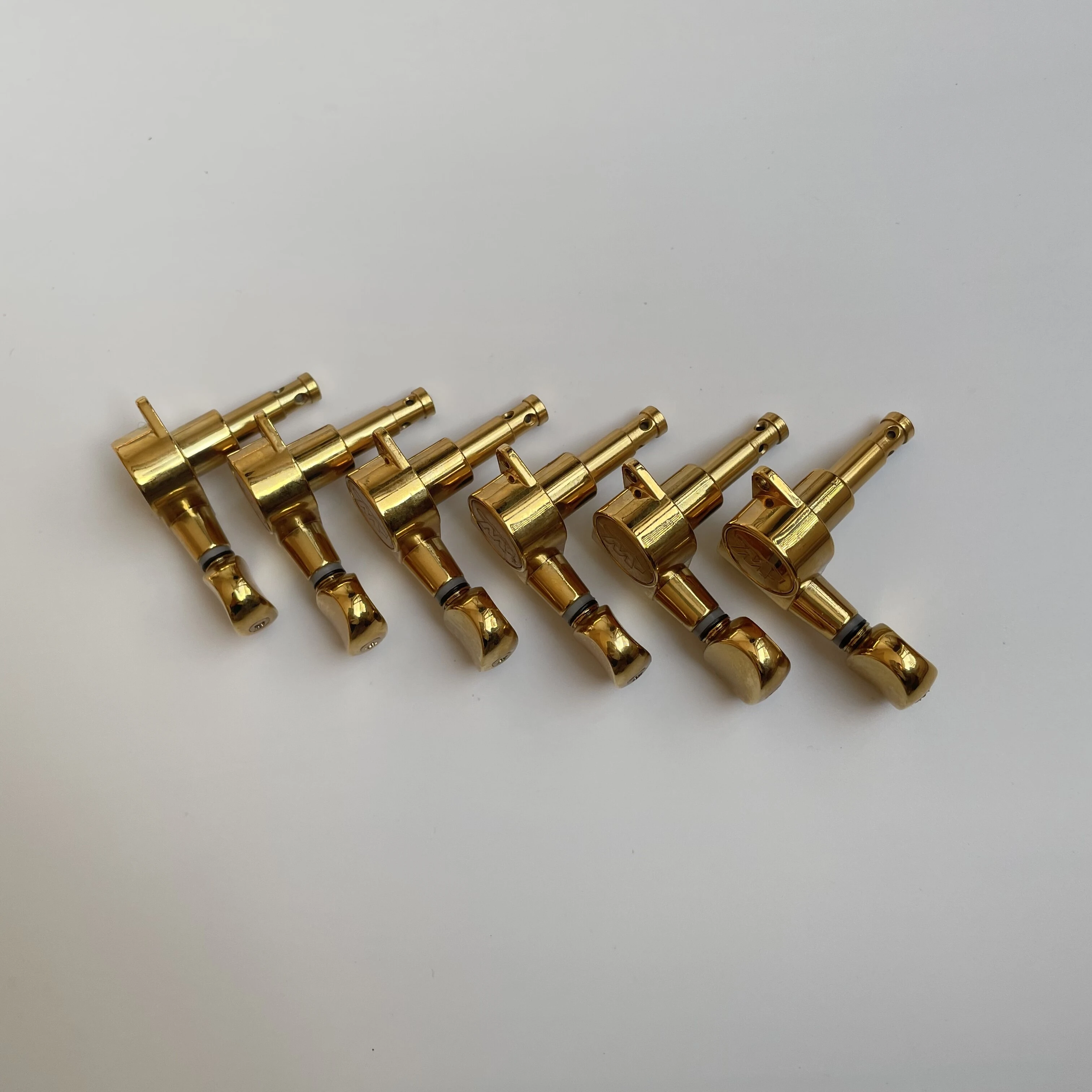 Afanti 6L Inline Gold Guitar Tuner for 10mm Machine Head Holes Electric Guitars