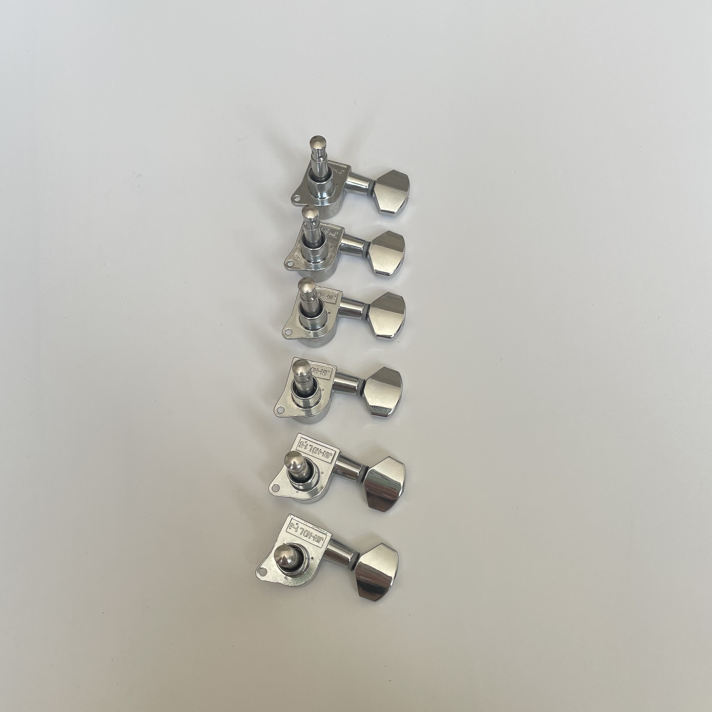 Afanti 6L-In-Line Chrome Electric Guitar Tuning Machine Heads